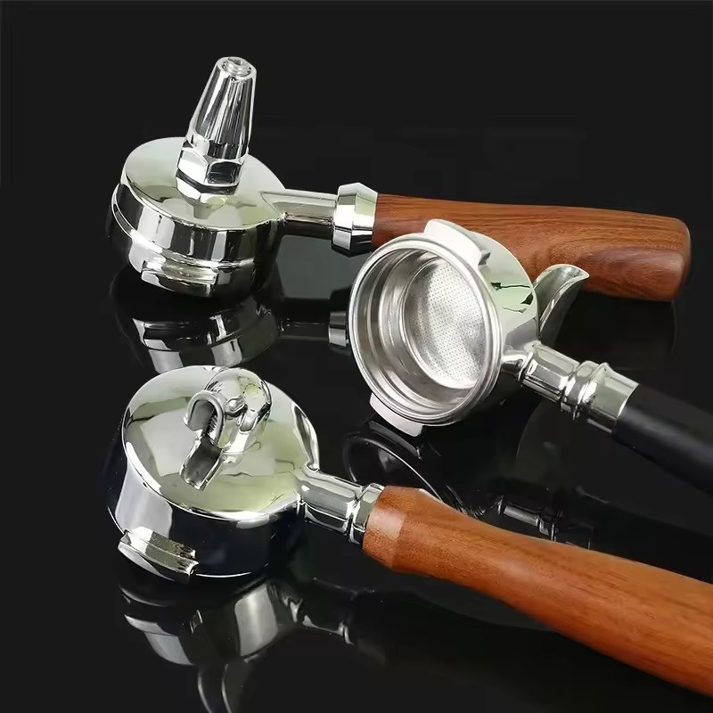 58mm Espresso Portafilter with 20G+ Basket - Double Spouted view 5