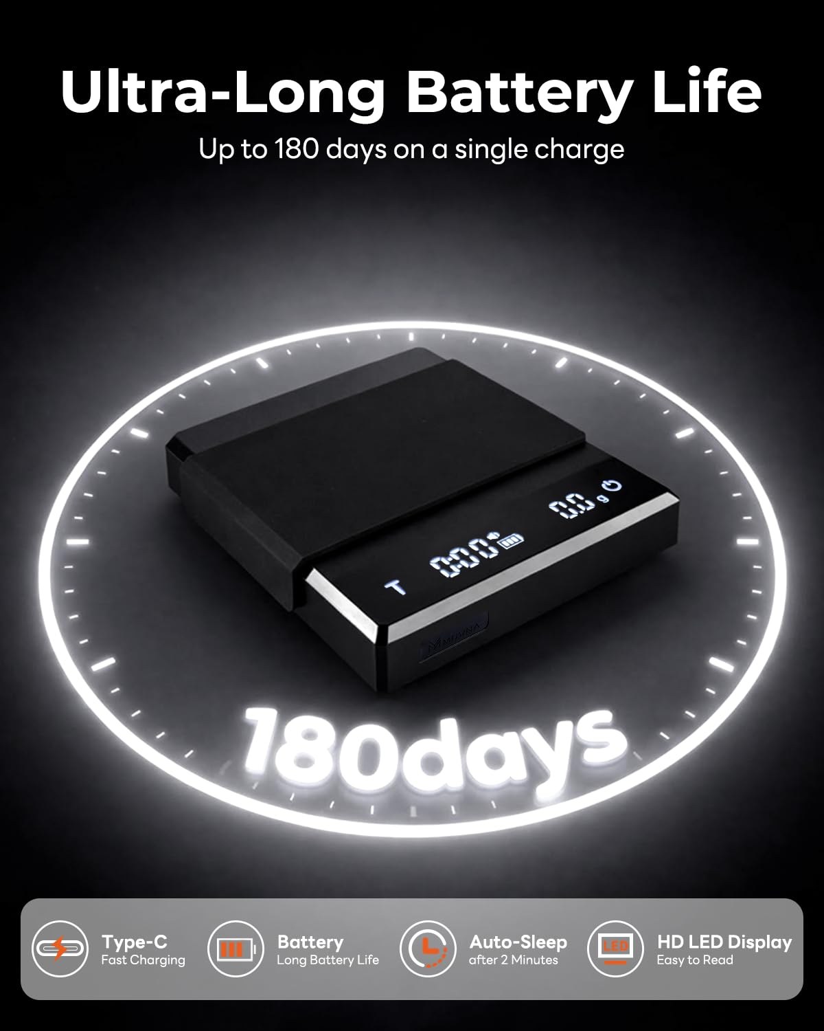 Rechargeable Coffee Scale with Timer view 5